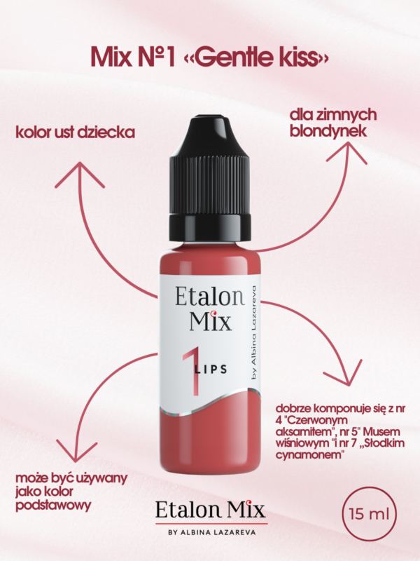 Pigment do ust Etalon Mix nr 1 „Delikatny pocałunek”