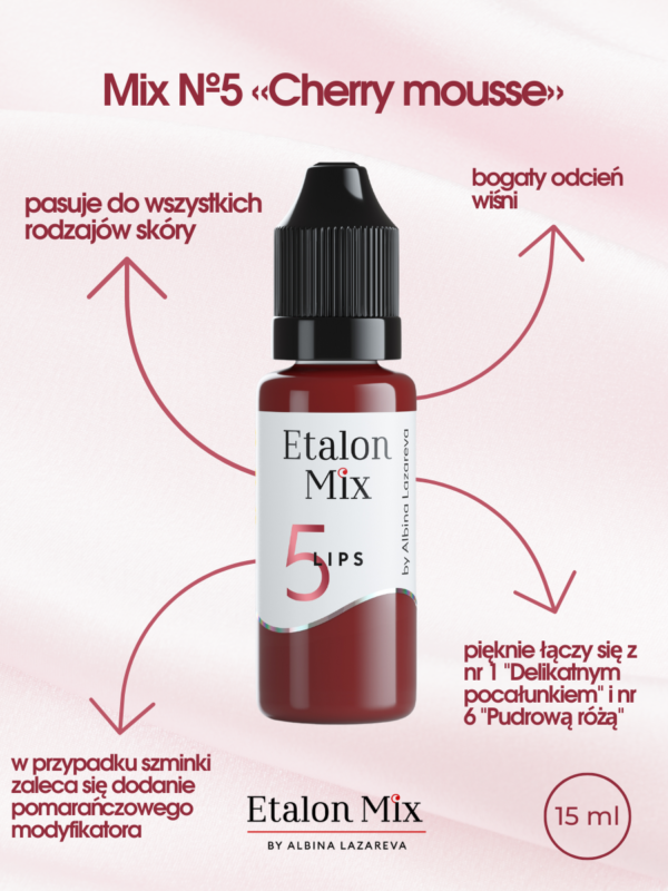Pigment do ust Etalon Mix 5 „Mus wiśniowy”